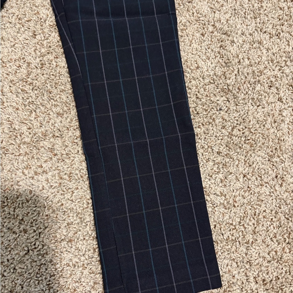Liz Claiborne Navy and Gray Plaid Pants - Picture 3 of 4